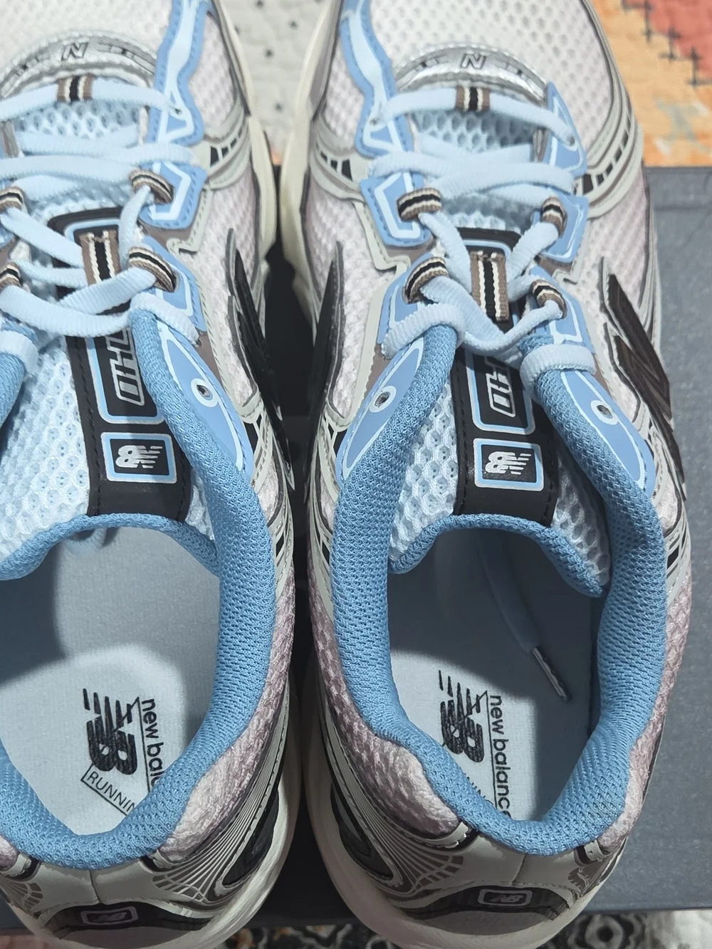 New Balance Unixes Light Blue, White and Gray Athletic Sneakers